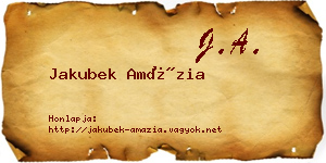Jakubek Amázia névjegykártya